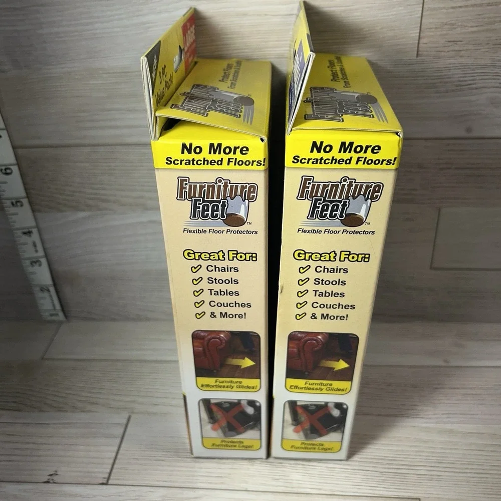 Furniture Feet (2) NEW Flexible Floor Protectors (24) 8 Lg/16 S
